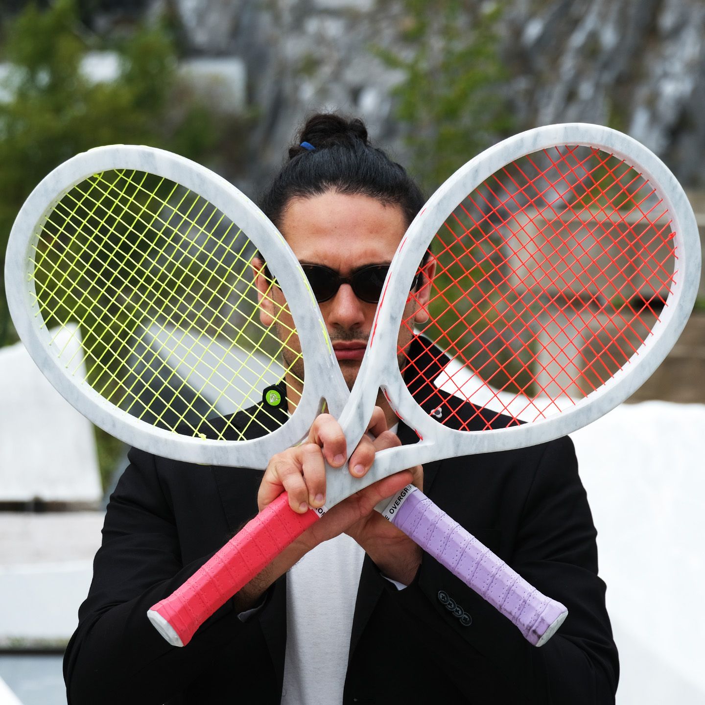 Racchette da tennis in marmo di Carrara